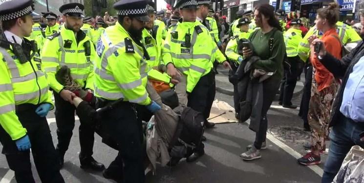 شمار بازداشتی های تظاهرات در لندن از 1000 نفر گذشت