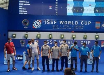 جام جهانی تیراندازی، مدال برنز برای تیم تپانچه بادی مردان